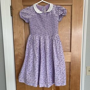 Lavender Floral Girls Easter Dress